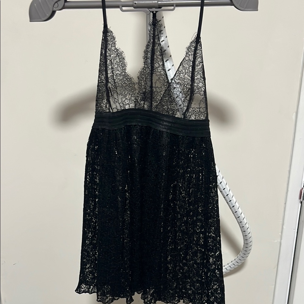 Victoria's Secret Black Lace Chemise